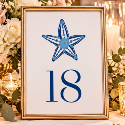 Flat Single Sided Table Card